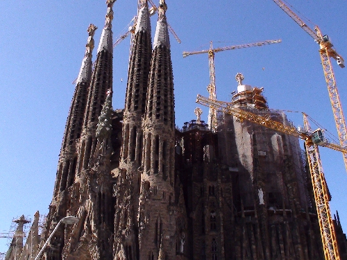Temple of the Sagrada Familia by Gaudi